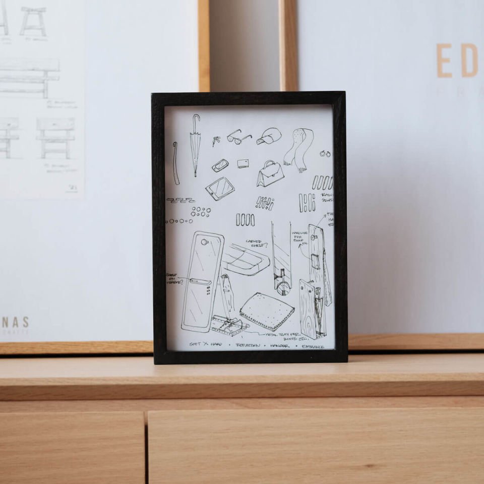 Masif Ahşap Dekoratif Çerçeve, Meşe – EDGE Serisi 23x32 cm Dark