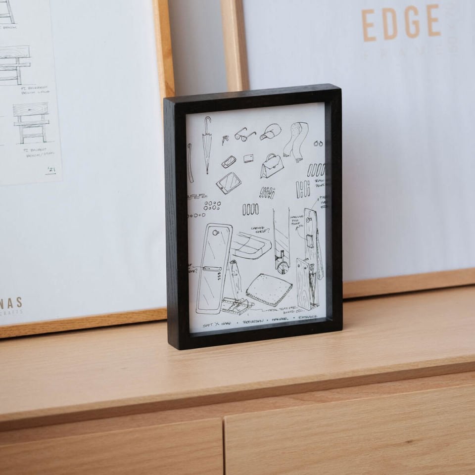 Solid Wood Decorative Frame, Oak – EDGE Series 23x32 cm Dark