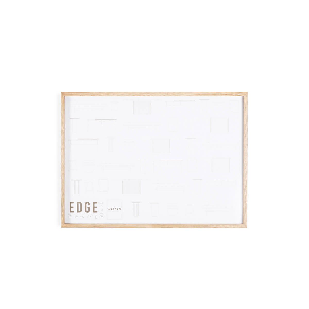 Masif Ahşap Dekoratif Çerçeve, Meşe – EDGE Serisi 52x72 cm Raw