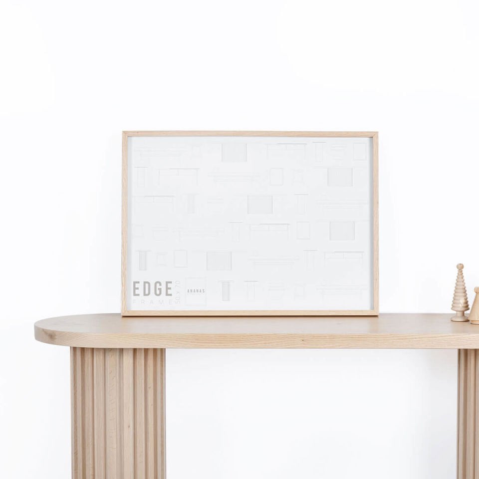 Masif Ahşap Dekoratif Çerçeve, Meşe – EDGE Serisi 52x72 cm Raw