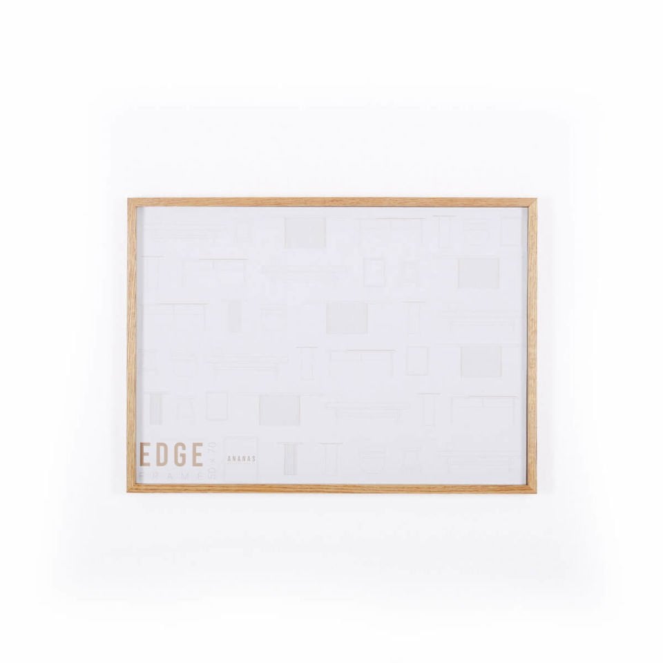 Masif Ahşap Dekoratif Çerçeve, Meşe – EDGE Serisi 52x72 cm Honey