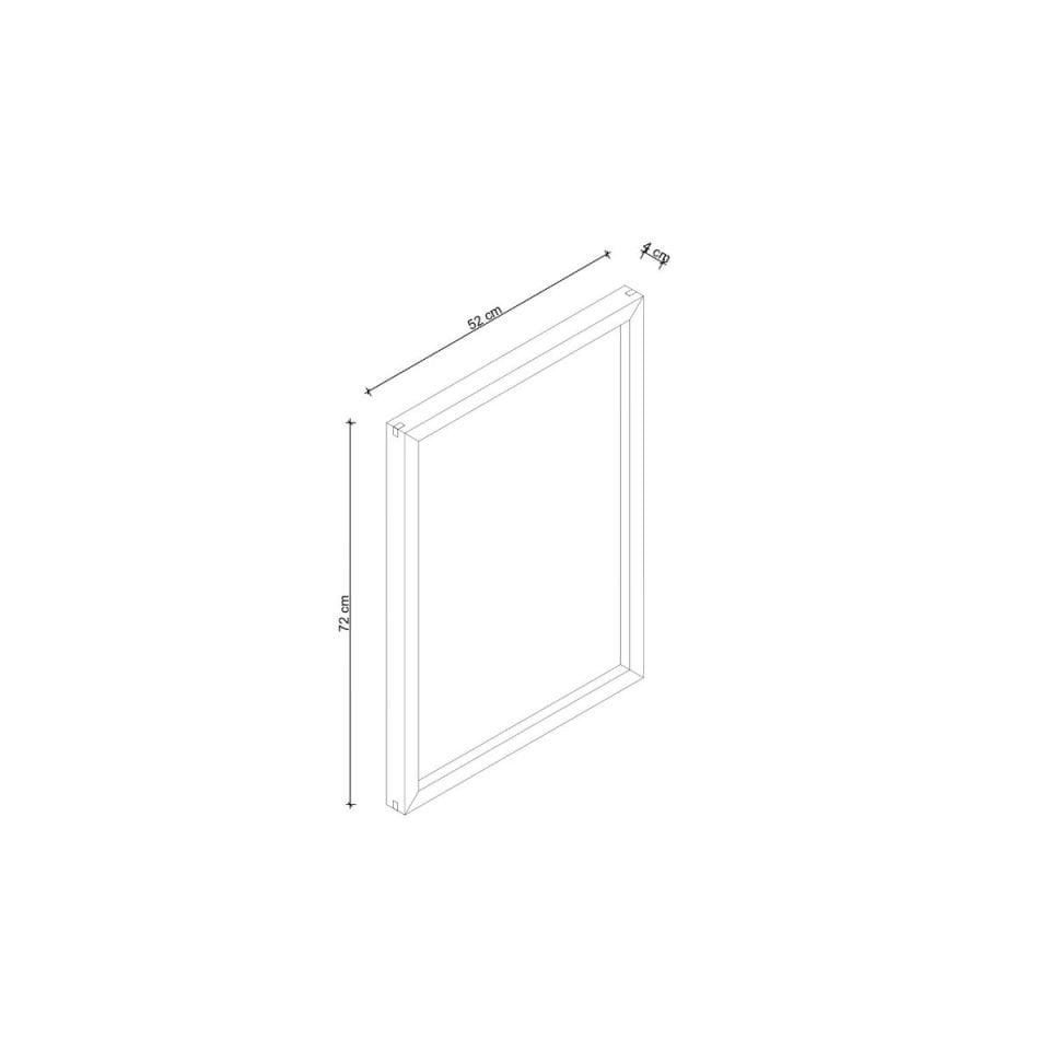 Solid Wood Decorative Frame, Oak – EDGE Series 52x72 cm Dark