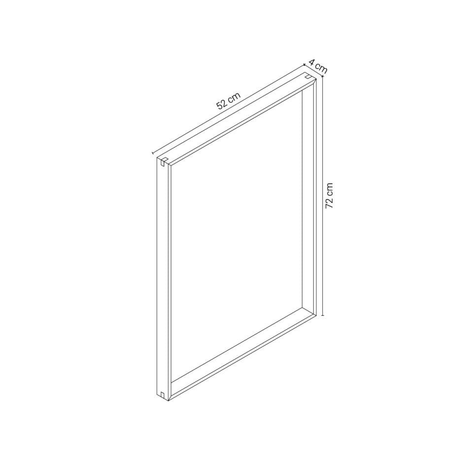 Masif Ahşap Dekoratif Çerçeve, Meşe – REGULAR Serisi 52x72 cm Honey