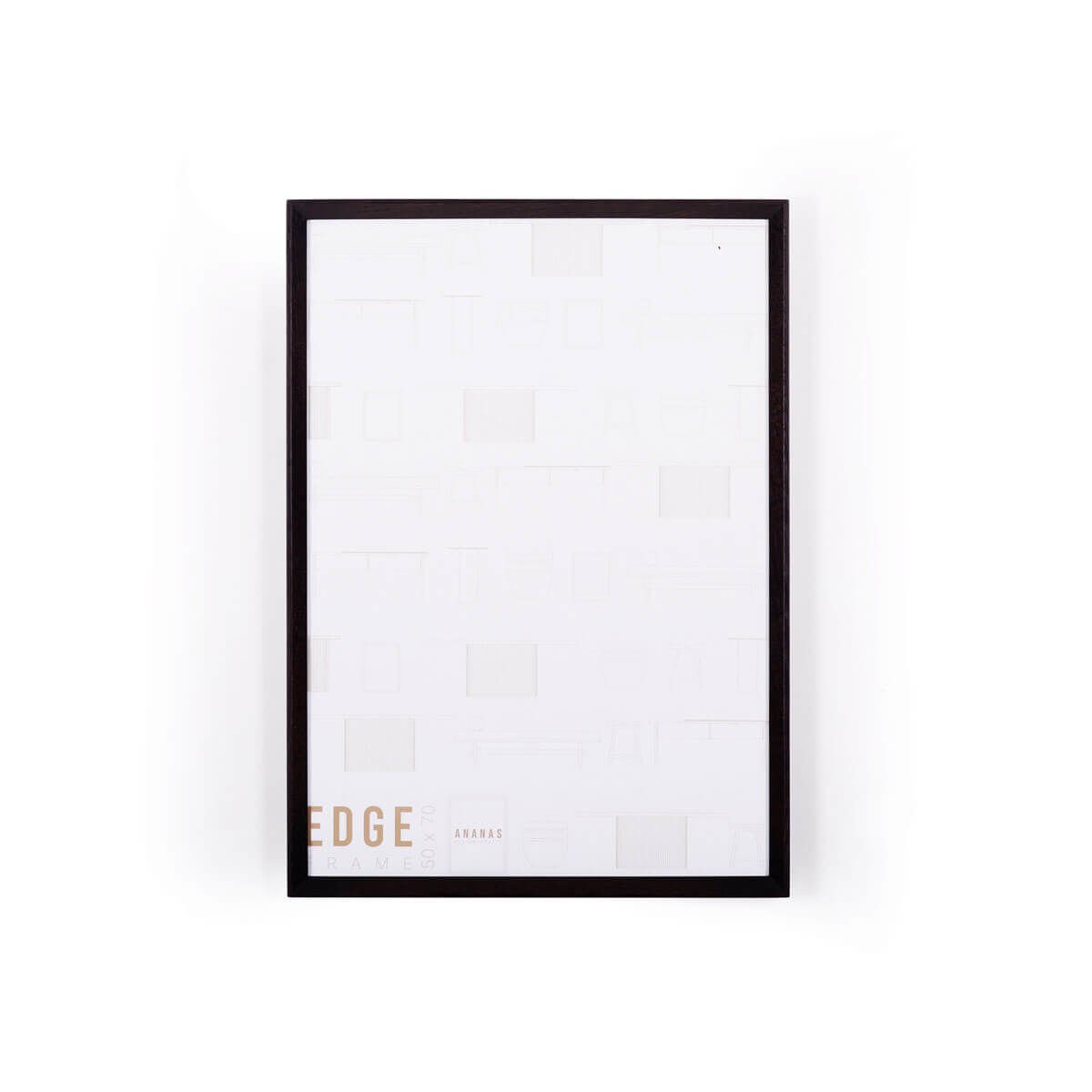 Masif Ahşap Dekoratif Çerçeve, Meşe – REGULAR Serisi 52x72 cm Dark