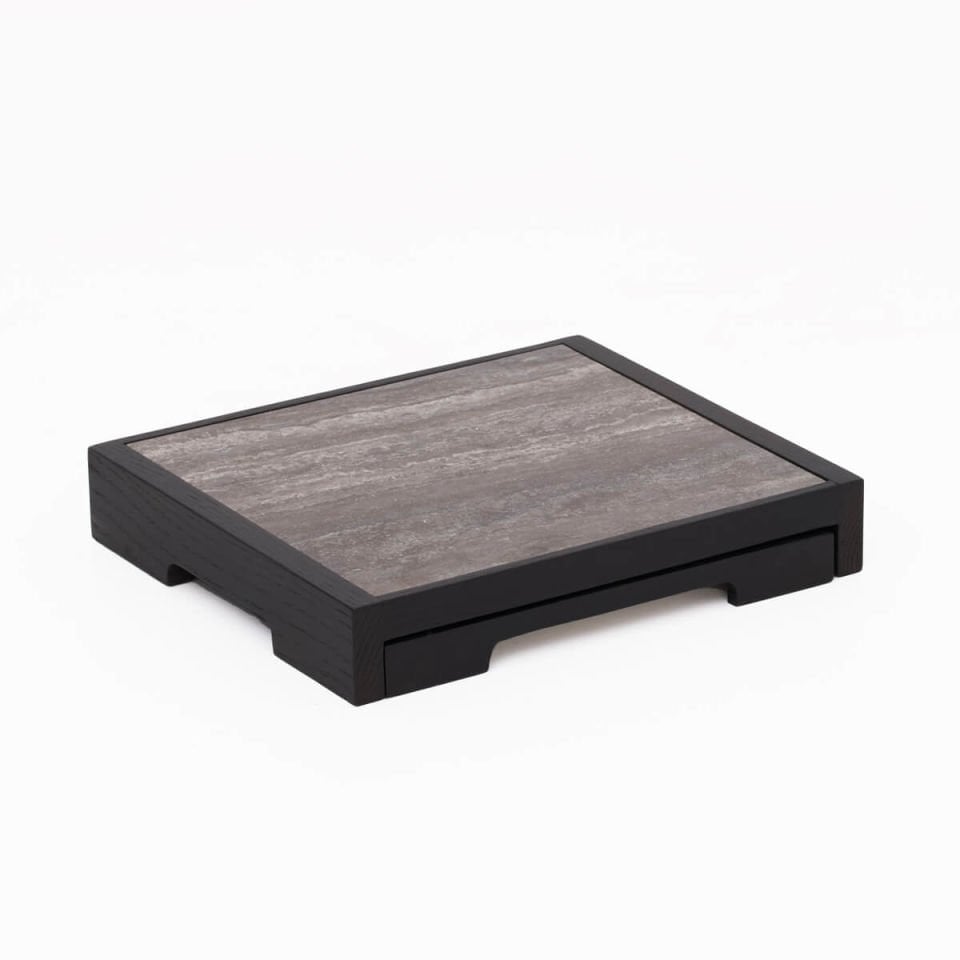 Marble Wooden Presentation Tray Set – EDGE Series Dark