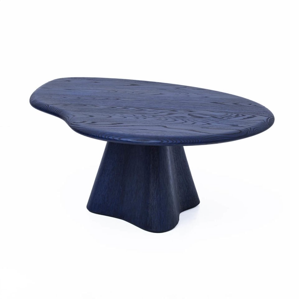 Masif Ahşap Orta Sehpa 2 – LAGOON Serisi Navy Blue