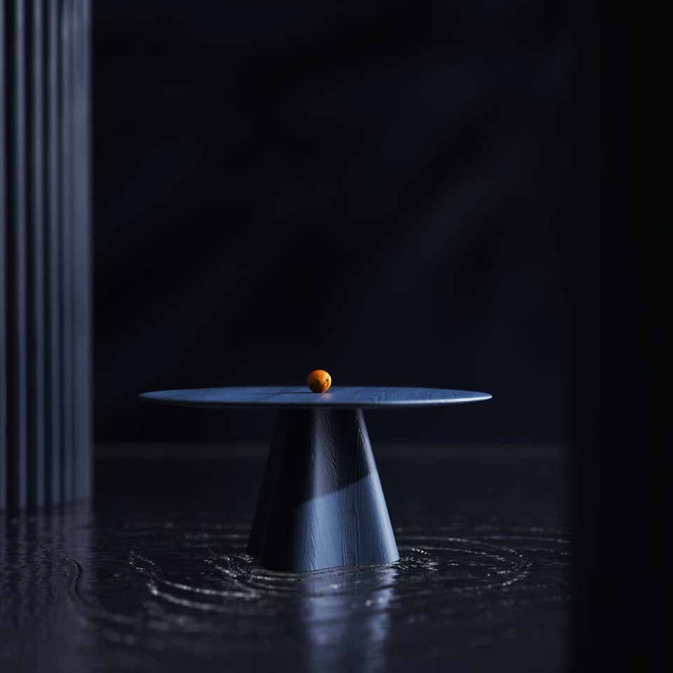 Masif Ahşap Masa – LAGOON Serisi Navy Blue