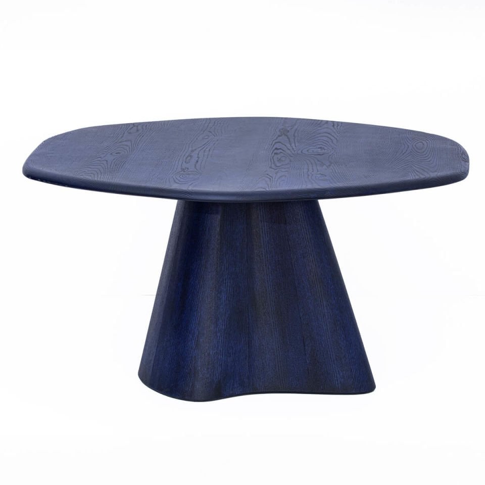 Solid Wood Table – LAGOON Series Navy Blue