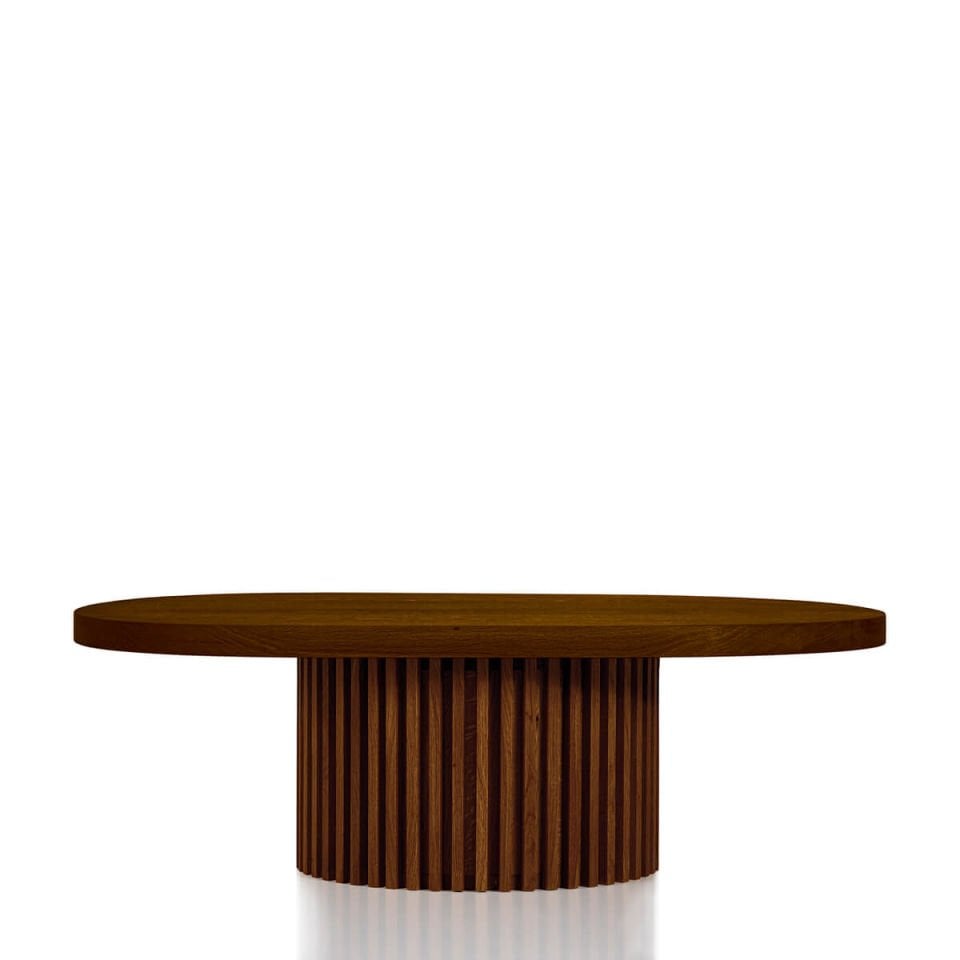 Solid Wood Oval Coffee Table – DOCIA Series Forest