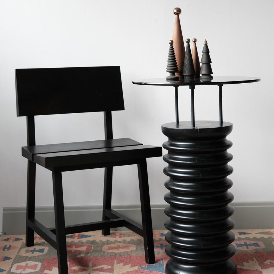 Yuvarlak Cam, Sedir Yan/Orta Sehpa – SOFRA Serisi Dark