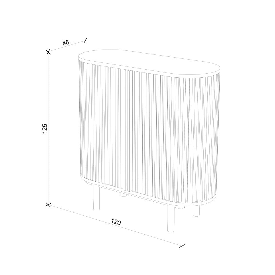 Solid Oak Cabinet – DOCIA MAHZEN Series Bar, Drink and Cocktail Cabinet Dark