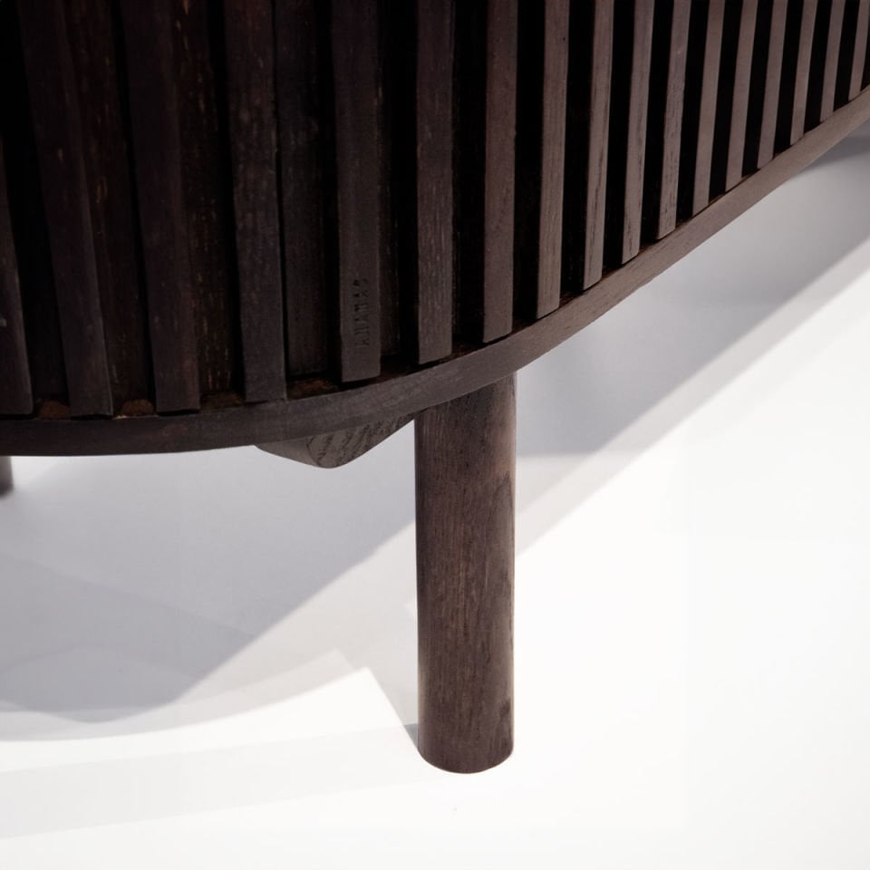 Solid Oak Cabinet – DOCIA MAHZEN Series Bar, Drink and Cocktail Cabinet Dark