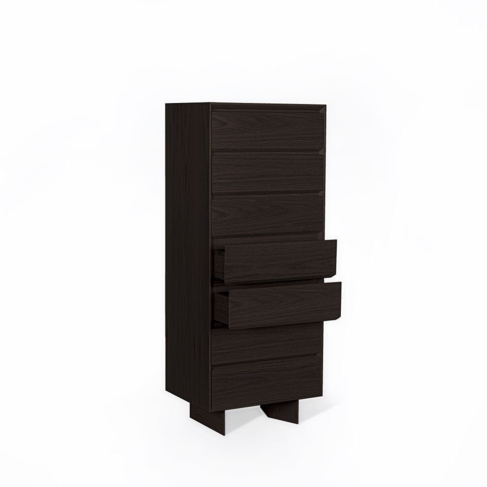Solid Oak Long Dresser – BEAM Series Dark