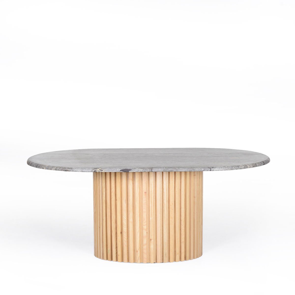 Masif Ahşap Orta Sehpa, Traverten - DOCIA Serisi Raw