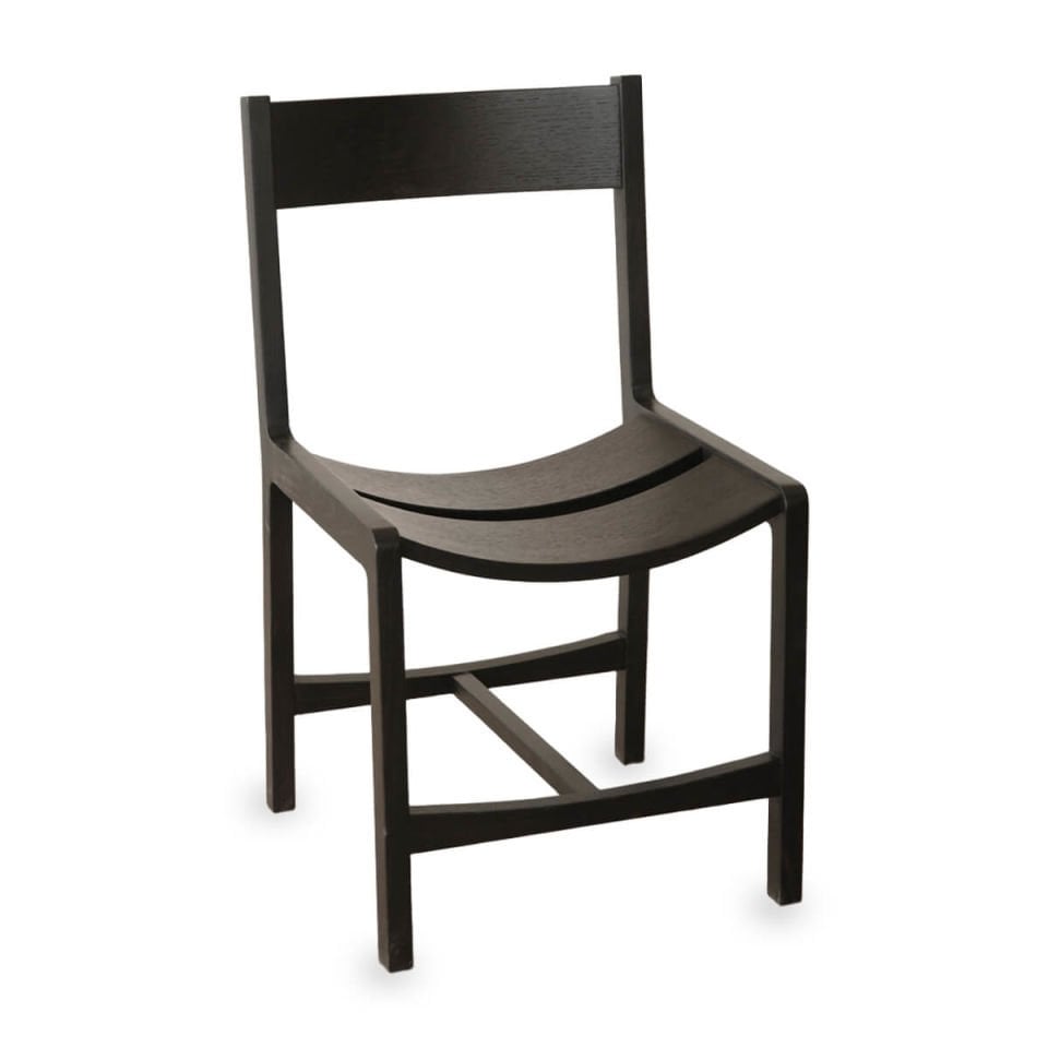 Solid Oak Chair 2 - BENT Series Dark