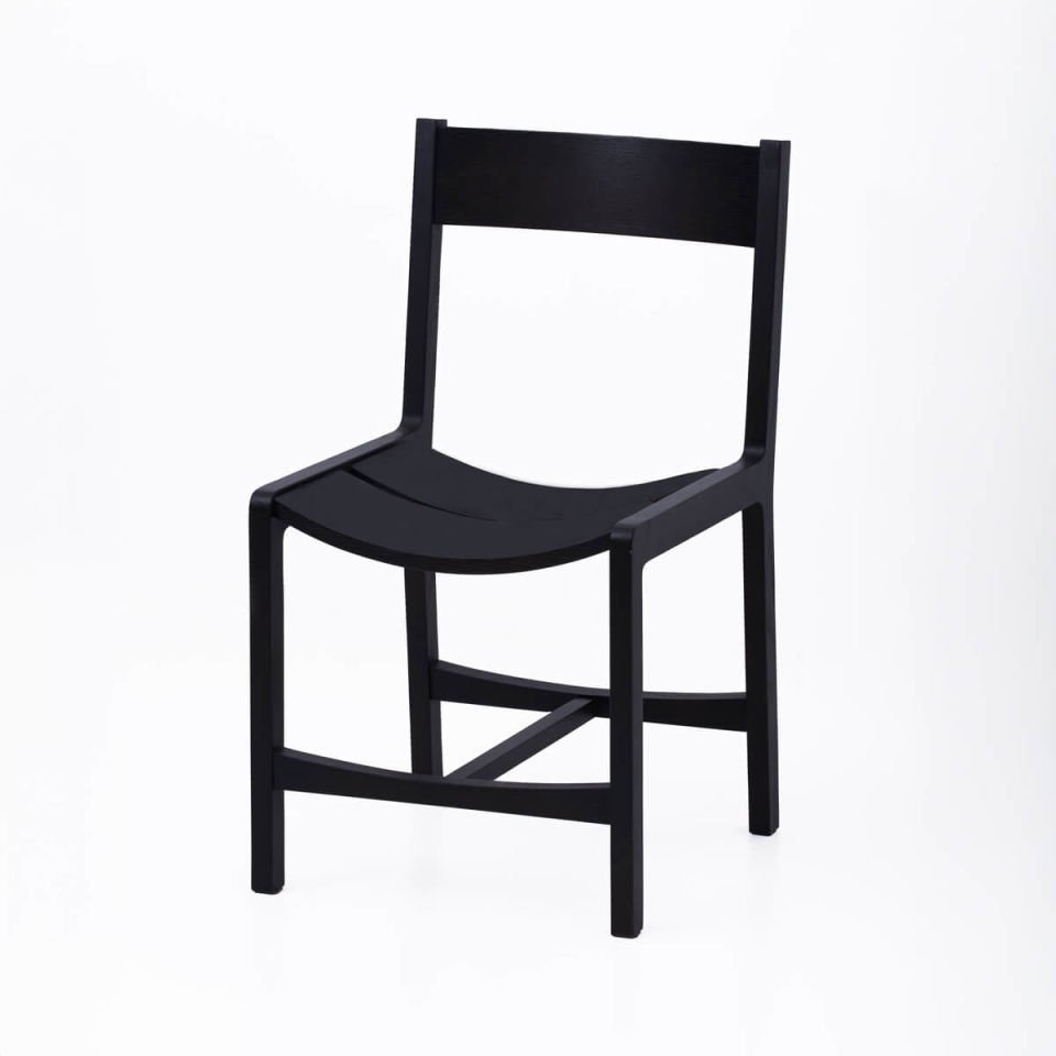 Masif Meşe Sandalye 2 - BENT Serisi Dark