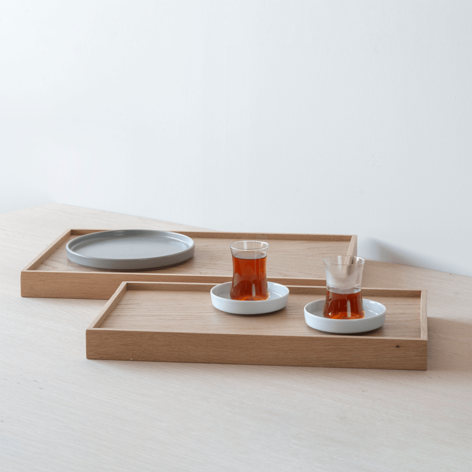 Wooden Serving Tray Set – EDGE Series Raw