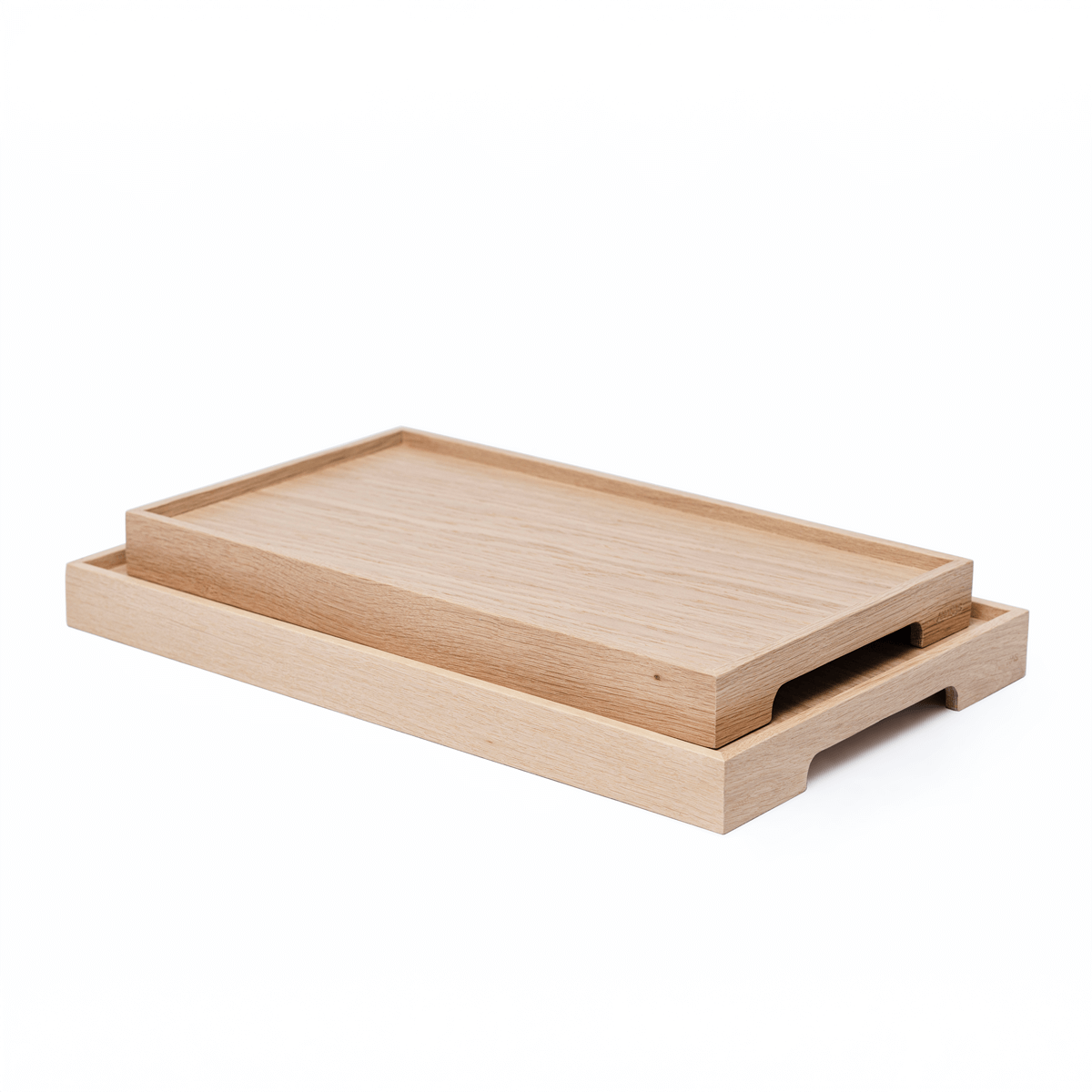 Wooden Serving Tray Set – EDGE Series Raw