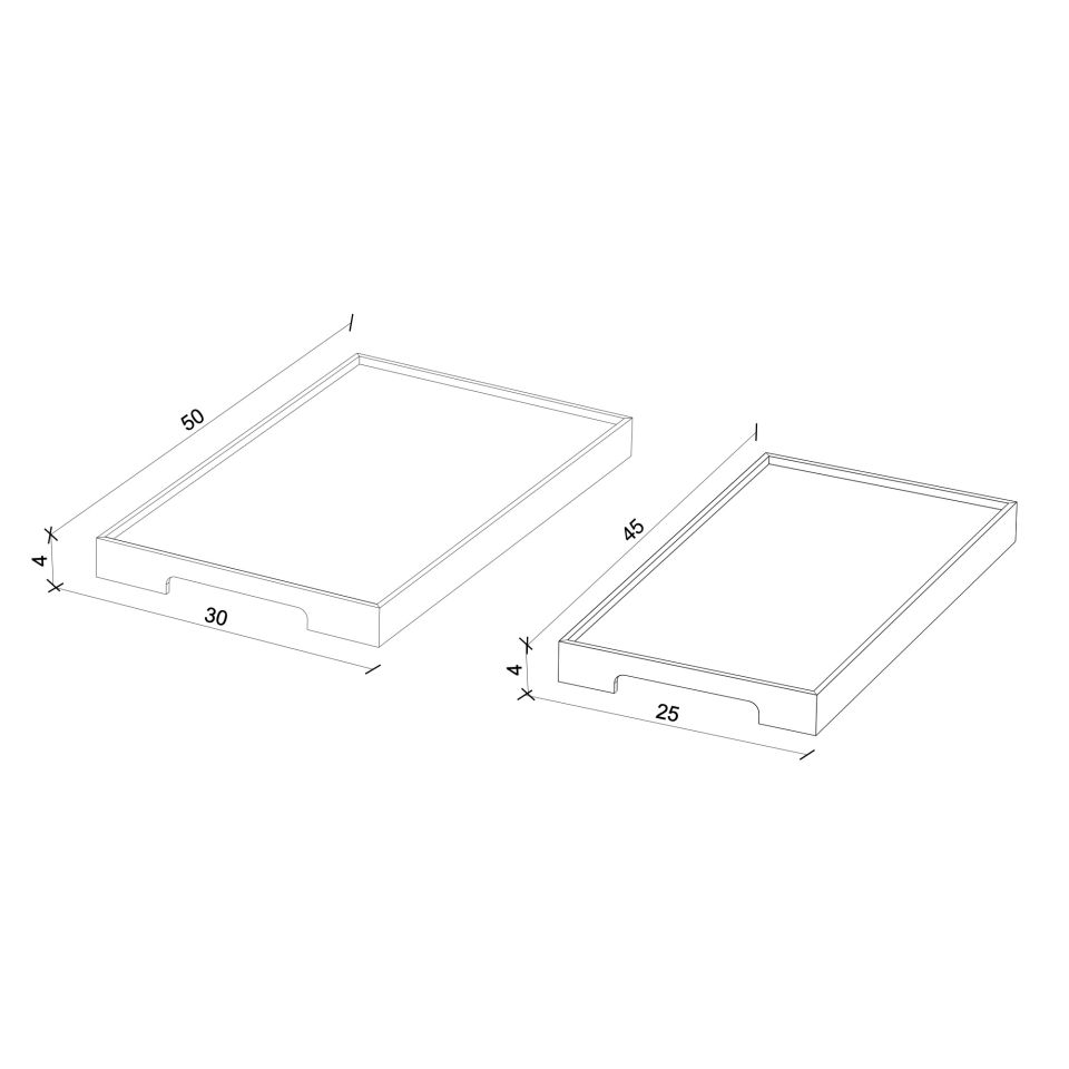 Wooden Presentation Tray Set – EDGE Series Honey