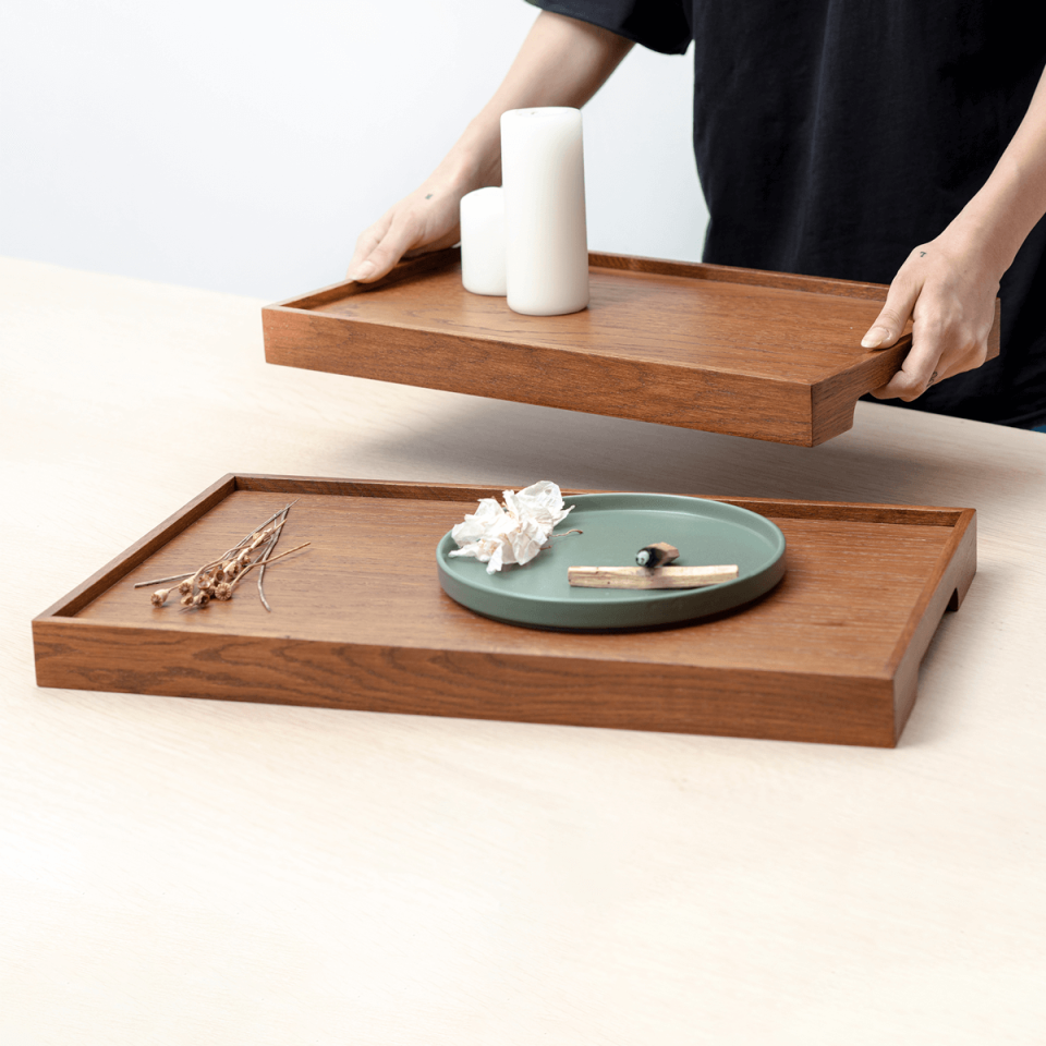 Wooden Serving Tray Set – EDGE Series Forest
