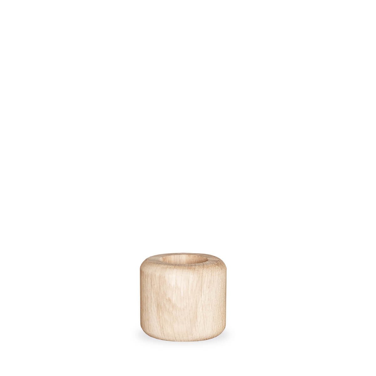 Solid Wood Candlestick - Small Raw