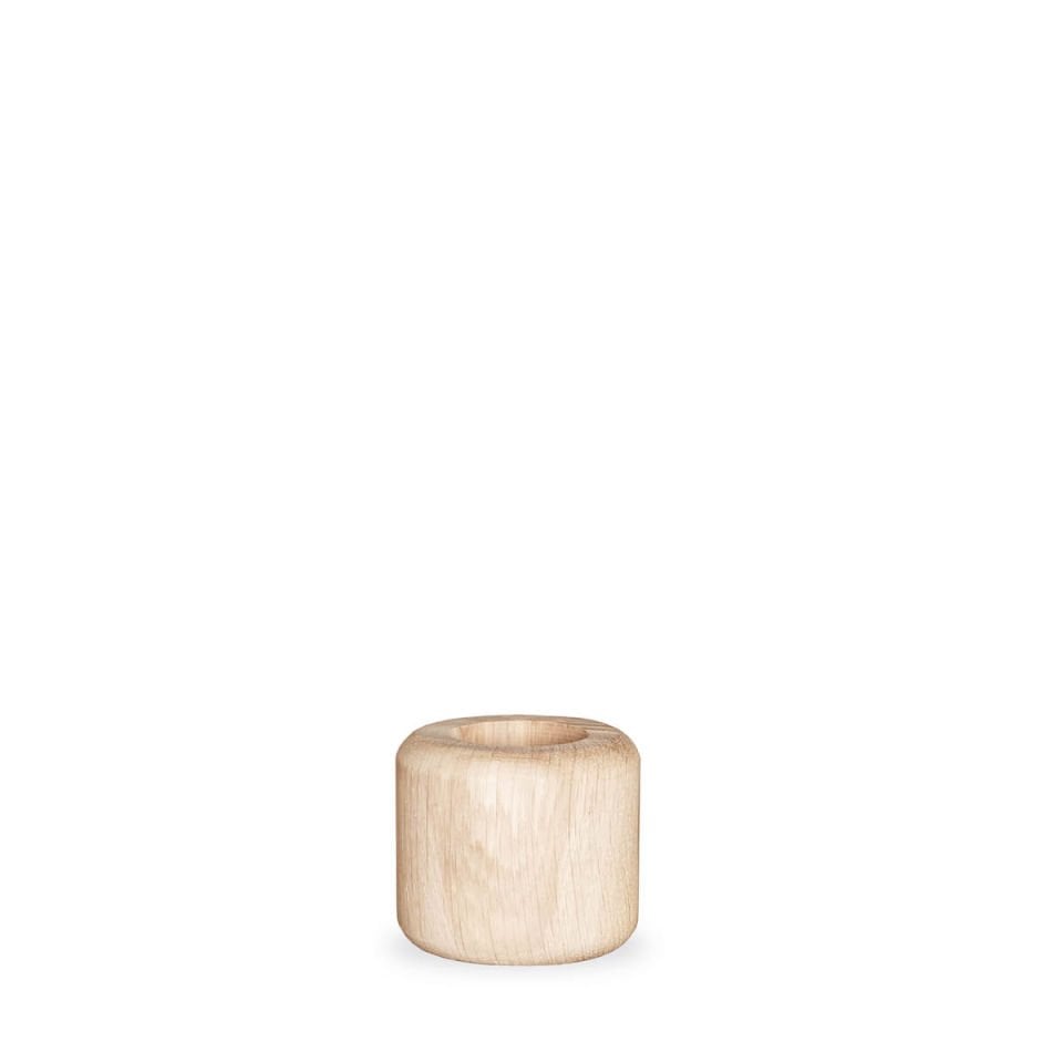 Solid Wood Candlestick - Small Raw