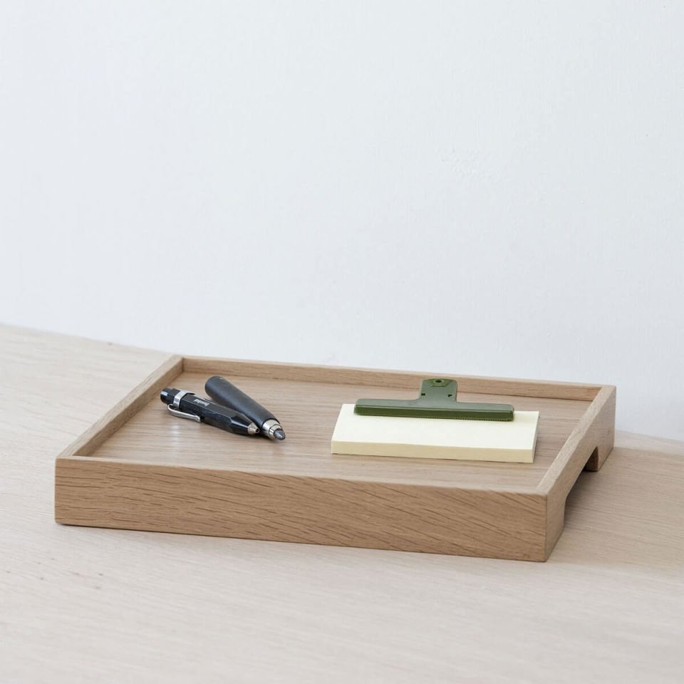 Solid Oak Serving Tray – EDGE Series, Square Raw