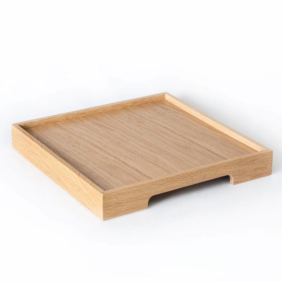 Solid Oak Serving Tray – EDGE Series, Square Raw