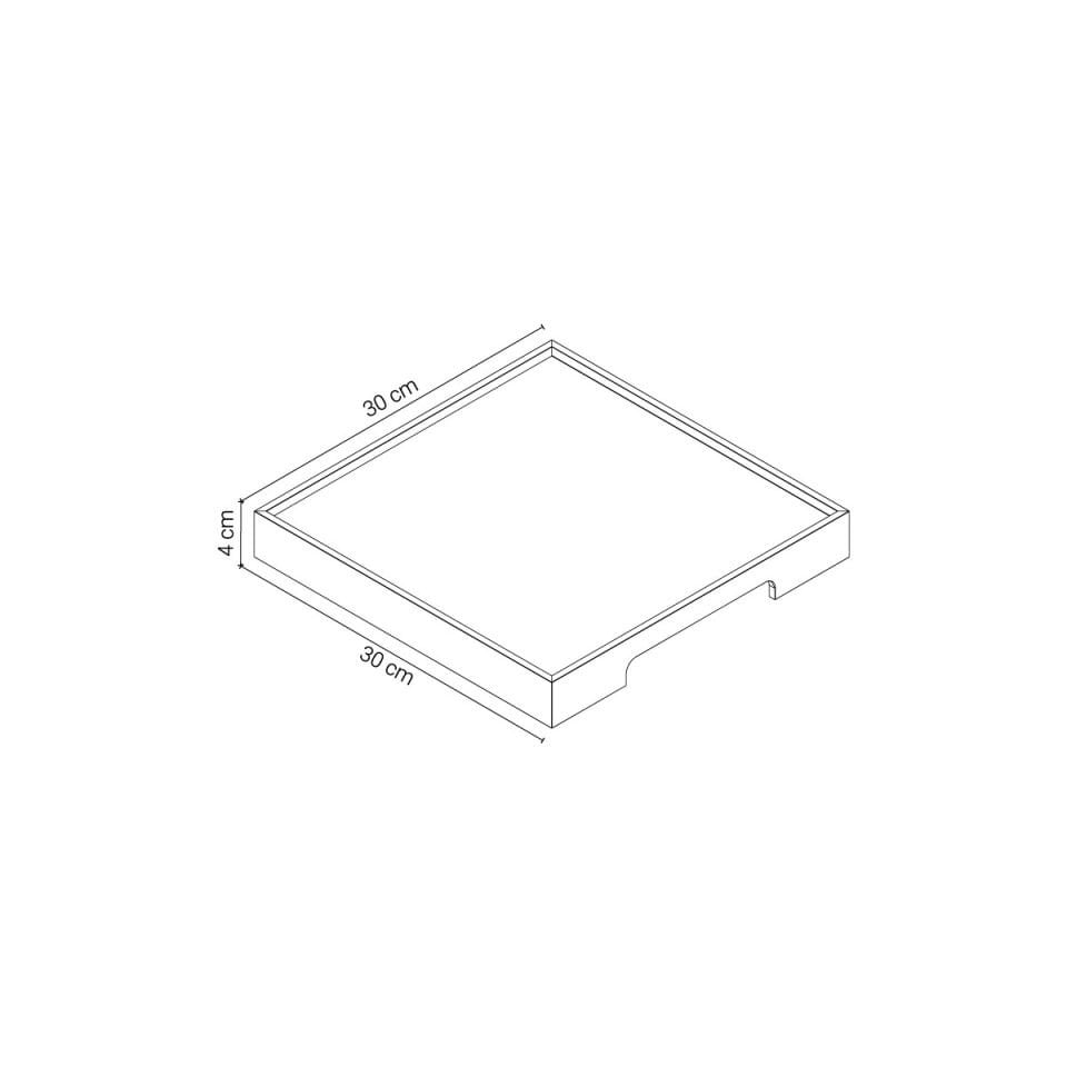 Solid Oak Serving Tray – EDGE Series, Square Dark