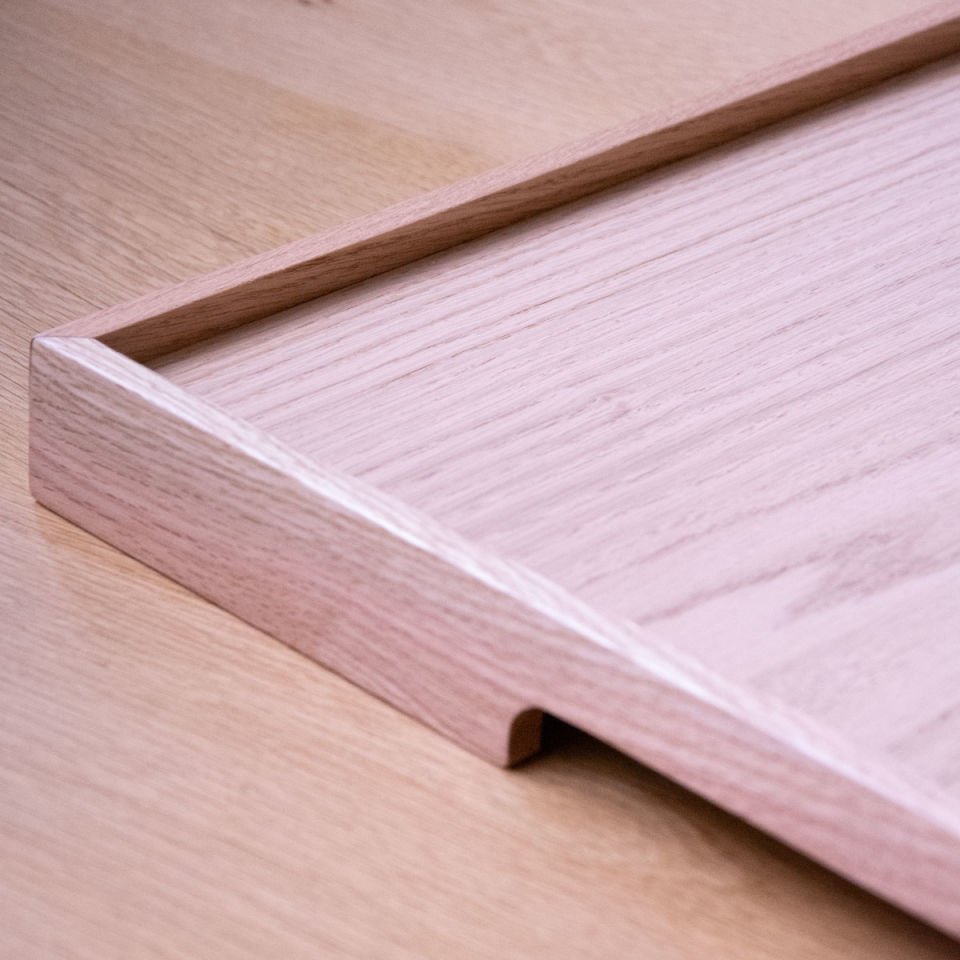 Oak Serving Tray – EDGE Series, Rectangular Raw