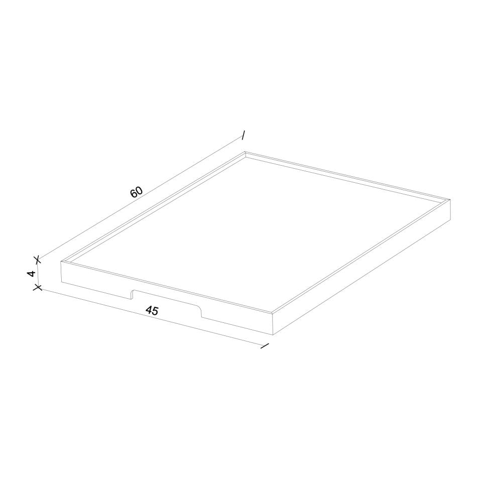 Oak Serving Tray – EDGE Series, Rectangular Honey