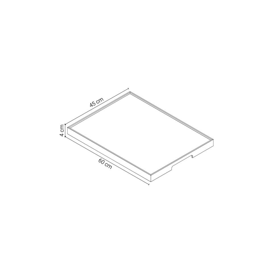 Oak Serving Tray – EDGE Series, Rectangular Honey