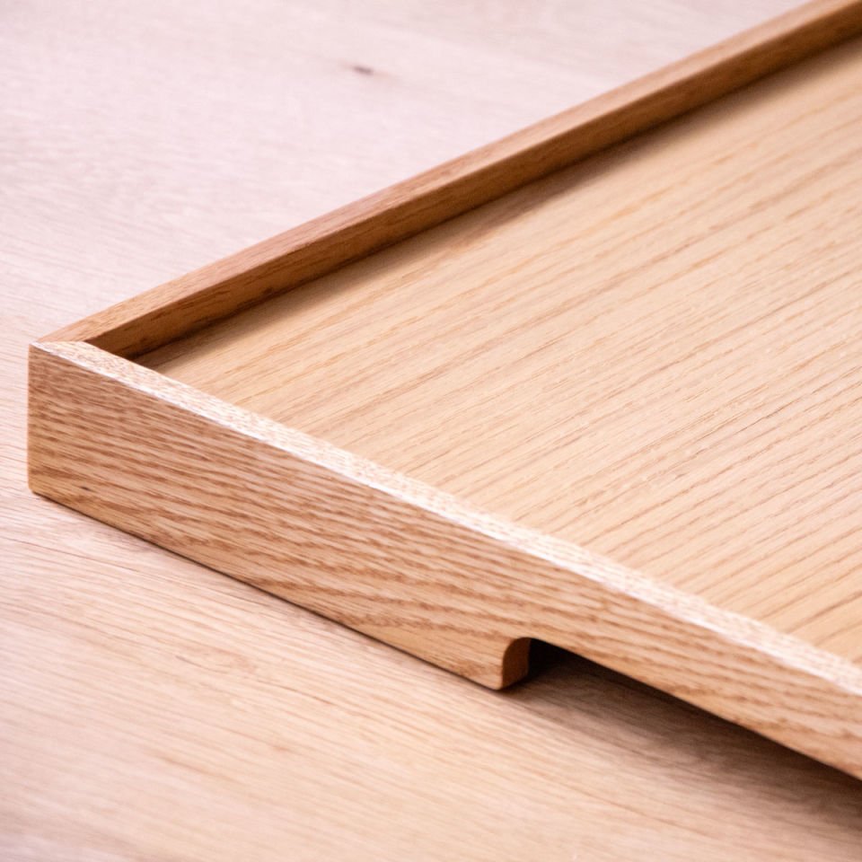 Oak Serving Tray – EDGE Series, Rectangular Honey