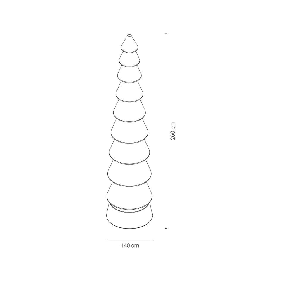 Wooden Christmas Tree Mega FIR – Cedar, 62 cm Raw