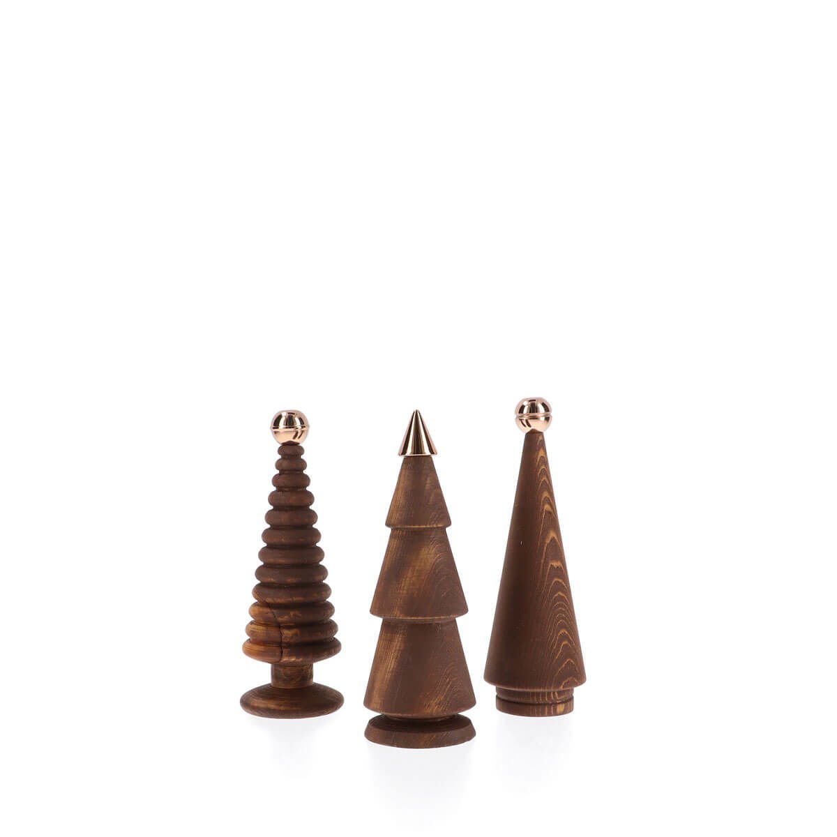 Ahşap Yılbaşı Ağacı Seti – Bronz Başlıklı Sedir, Orta Boy Forest