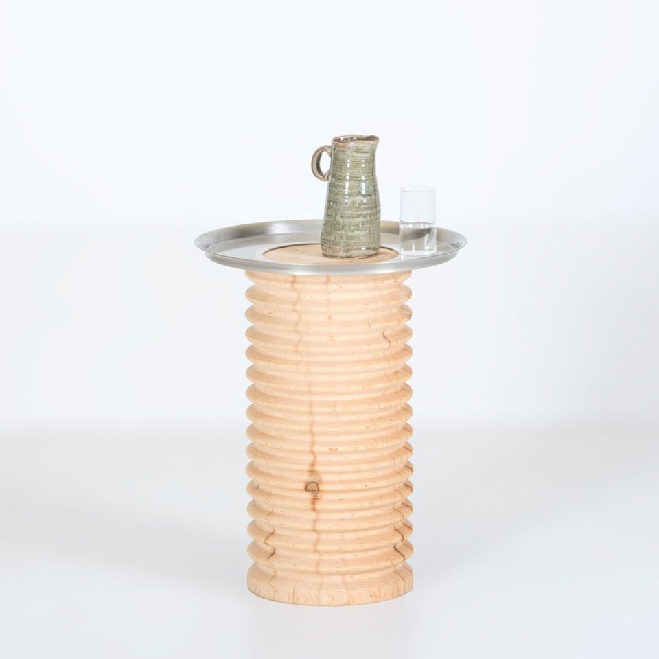 Silver Rengi Sedir Yan Sehpa – SOFRA Serisi Raw