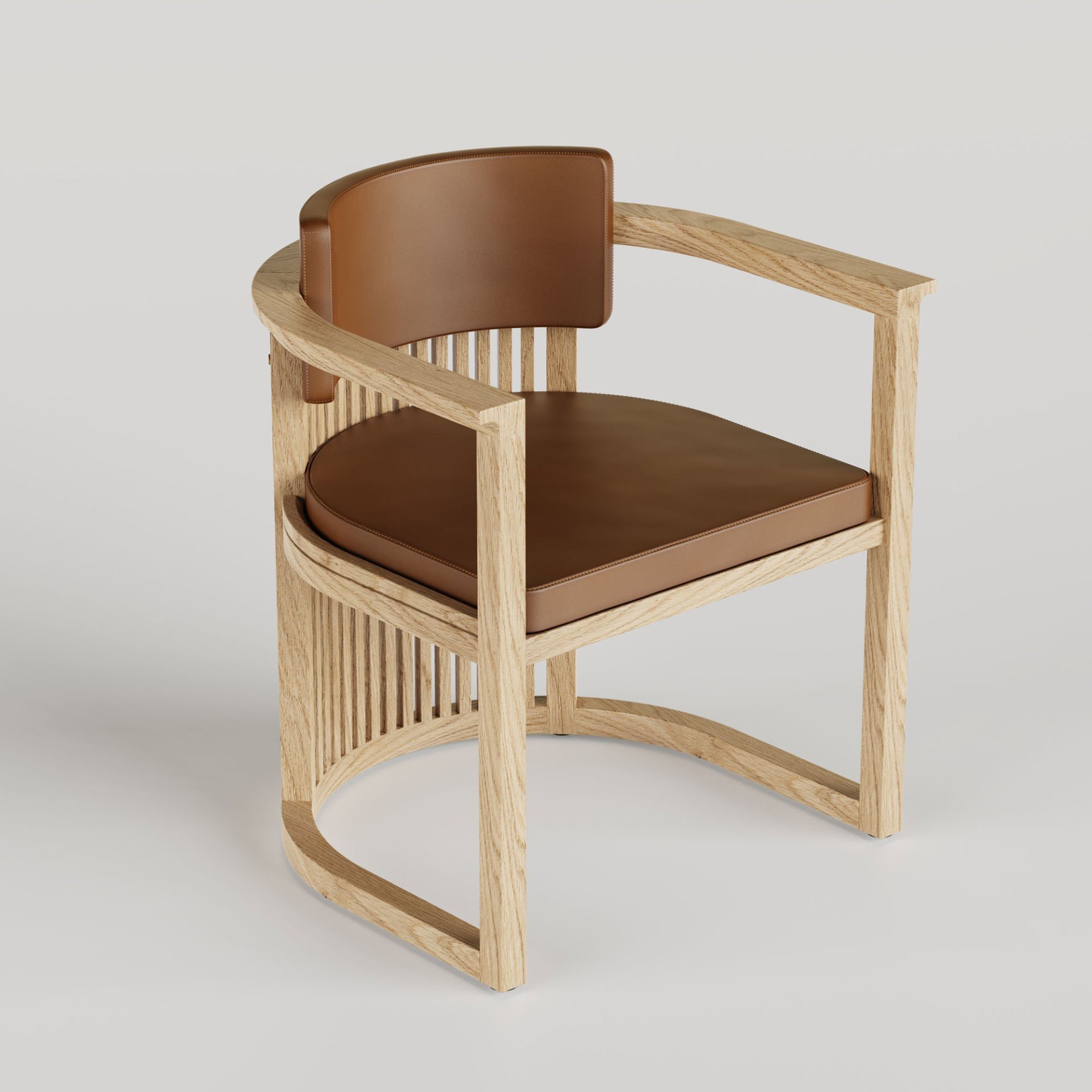 Masif Ahşap Sandalye, Çıtalı - DOCIA Serisi Raw