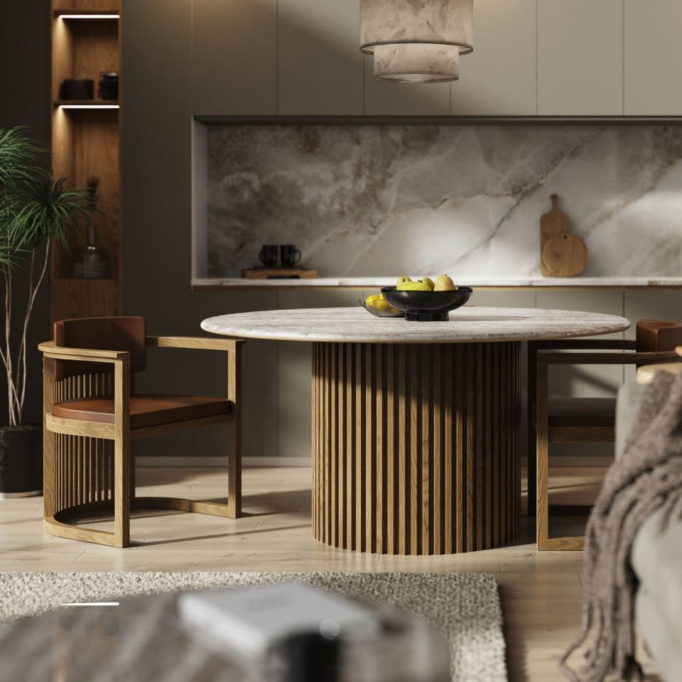 Ahşap Sandalye - DOCIA Serisi, Çıtalı Honey