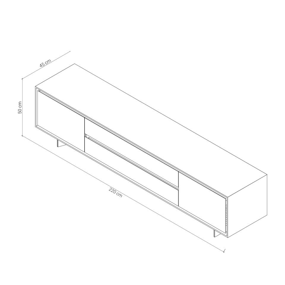Solid Oak TV Unit – BEAM Series Forest