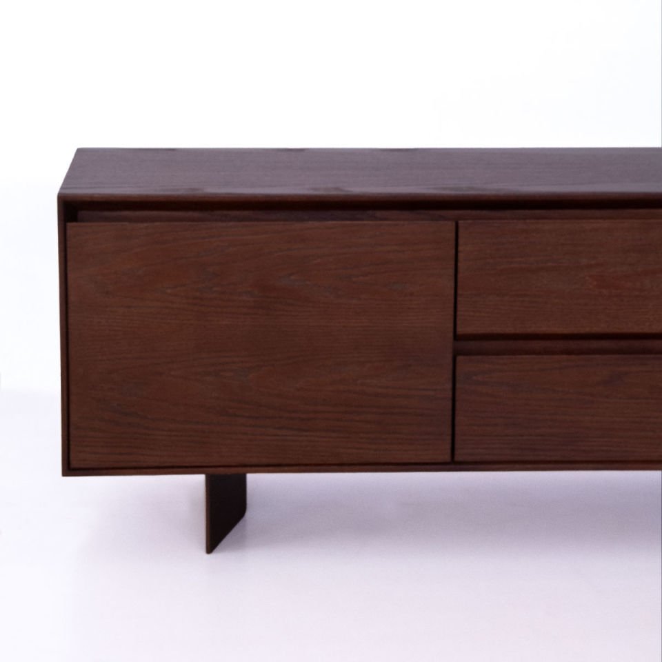 Solid Oak TV Unit – BEAM Series Forest