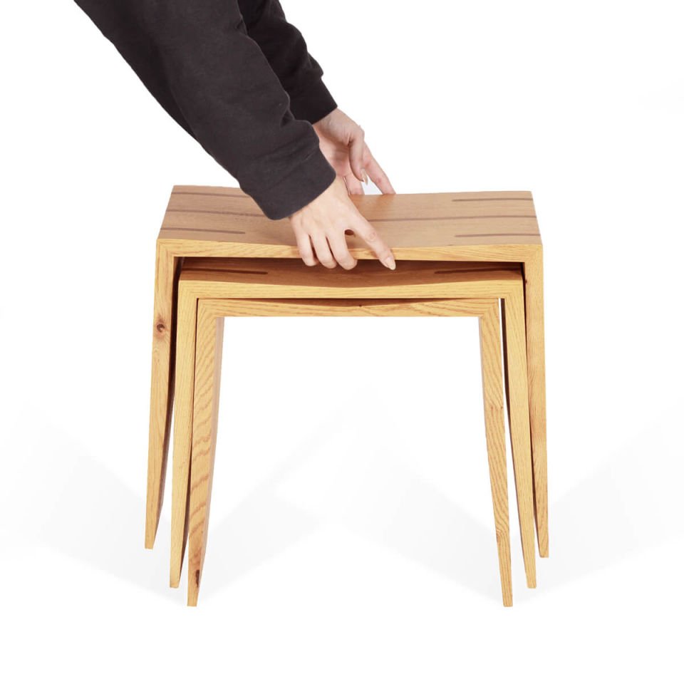 Masif Meşe Tabure Seti – BRIDGE Serisi Honey