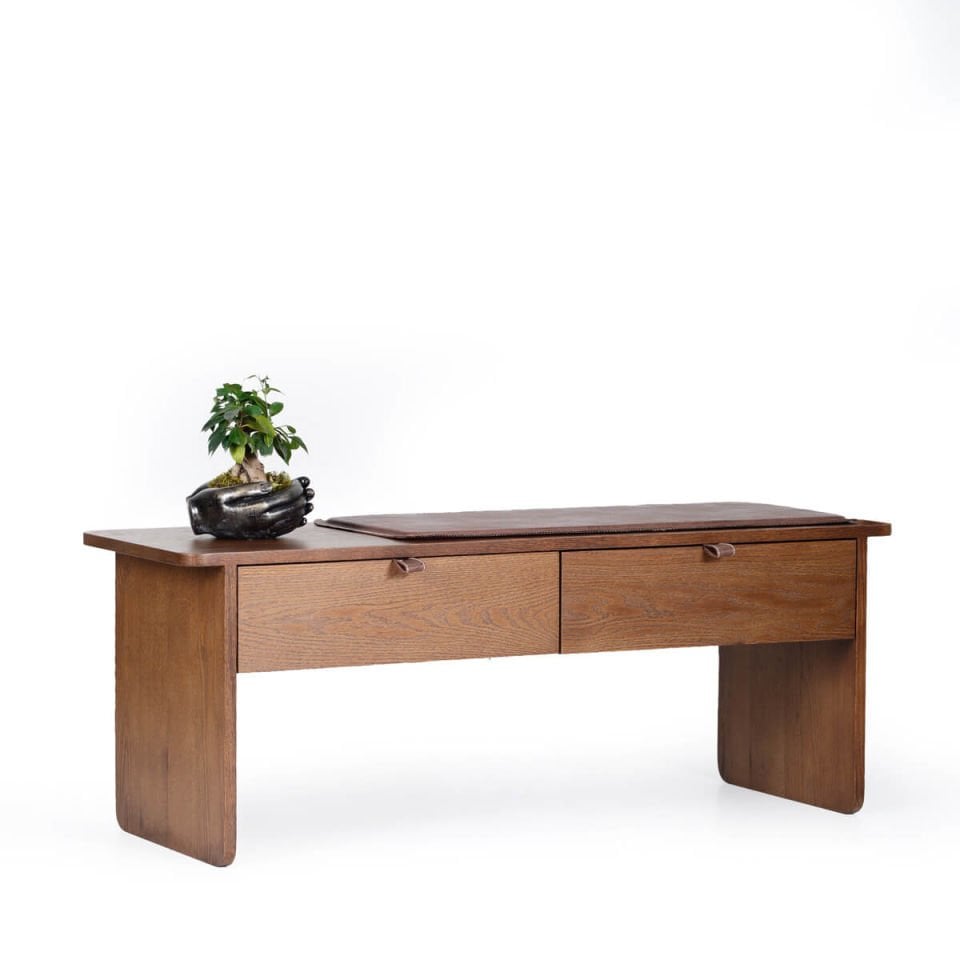 Solid Oak Drawer Stool – HOL Series Forest