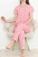 Desenli Pijama Takımı Pembekalpli - 130.1287.