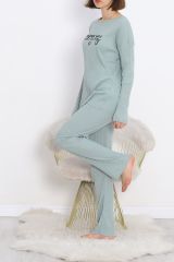 Nakışlı Pijama Takımı Mint1 - 18978.1567.