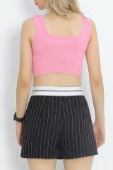 Kalın Askı Crop Atlet Pembe - 18765.1723.