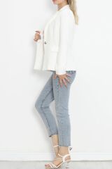 Blazer Ceket Beyaz - 18851.1247.
