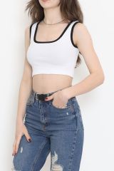Kalın Askı Crop Atlet Beyaz1 - 17398.1723.