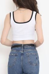 Kalın Askı Crop Atlet Beyaz1 - 17398.1723.