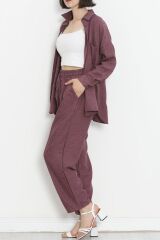 Keten Kimono Takım Mürdüm - 16451.1059.