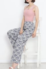 Bol Paça Keten Pantolon Lacibeyaz - 152523.1837.